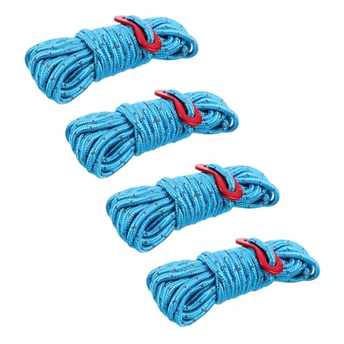 CORHAD Camping Tent Rope Set 4pcs Reflective Tangle Ropes for Tent Mounting Windproof String