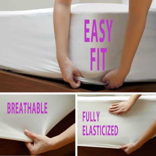 Run2Bed Split King Size Mattress Protector Ultrasoft Waterproof Luxury Turkish Cotton For Adjustable Beds Rapid Cool Tech - Vinyl Free - 10 Year Warranty (2 Cover, Split King) #TOP4