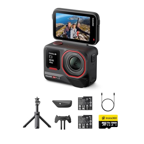 Image of Insta360 Ace Pro 2 Get-Set Bundle Dual Battery - 8K Waterproof Action Camera Co-Engineered with Leica, 1 /1.3 inch Sensor, Dual AI Chip, Leading Low Light, Superior Audio, Flip Screen & AI Editing