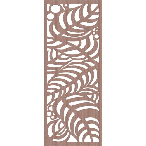 Image of 19 3 /8 inchW x 49 3 /8 inchH x 3 /8 inchT Mills Decorative Fretwork Wood Wall Panels, Walnut
