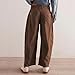 Straight Wide Leg Pants for Women Loose Baggy Sports Joggers with Pocket Elastic Waisted Casual Sweatpants Fashion Clothes（M,Brown）