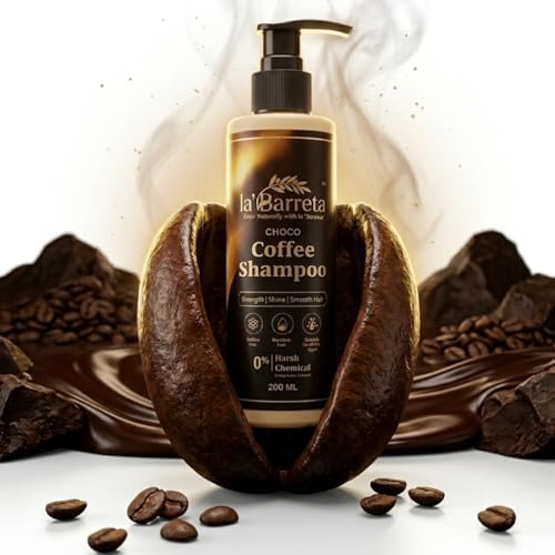 Image of Premium Choco Coffee Shampoo, Strength, Shine & Smooth Hair, with Guar Gum, Cocoa, Sulphate & Paraben Free, 200 ml (Coffee P-1)