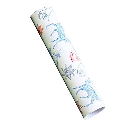 Boite Carton Cadeau Rectangulaire 1 PC DIY Hommes Femmes Enfants Noël Papier D'emballage Cadeaux De Vacances Emballage Camion Plaid Flocon De Neige Arbre Vert Conception De Kraft Alimentaire (Blue, A) Cover