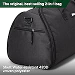 Halfday Convertible 2-in-1 Garment Duffel Weekender Bag 45L | Wrinkle-Free Travel, Hanging Suit Compartment, Shoe Pockets, Trolley Sleeve. Durable & Water-Resistant Carry-On, Shadow - Image 5