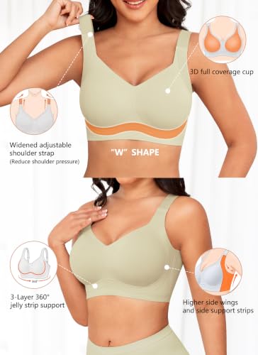 Image of Xcutting Jelly Bras for Women No Underwire Full Coverage Plus Size Support