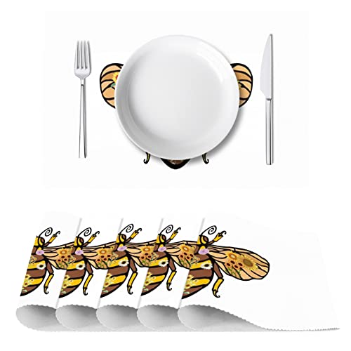 Set de table thermorésistant et antidérapant motif abeille