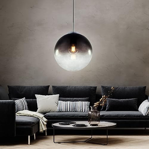 Lámpara sala cristal humo tipo luminaria de techo péndulo GLOBO 15863 4