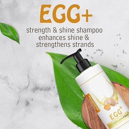 DT Egg Shampoo For Hair Growth | Egg & Banana Shampoo For Hair Loss | Anti-Dandruff | Anti-Hair Fall | Ideal for Shiny, Healthy Hair | Organic And Natural 550ml(18.6 Oz)