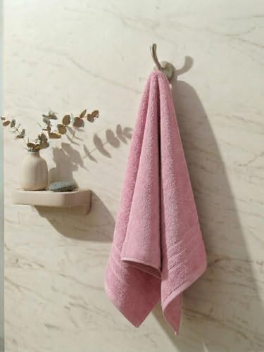 Image of Monte Carlo Essential Cotton Small Bath Towel | 340 GSM Ultra Lightweight & Quick Dry | Soft Absorbent Compact Towel 60x120 cm | Bathroom Towel for Gym, Travel & Daily Use (Soho) | Cranberry Red