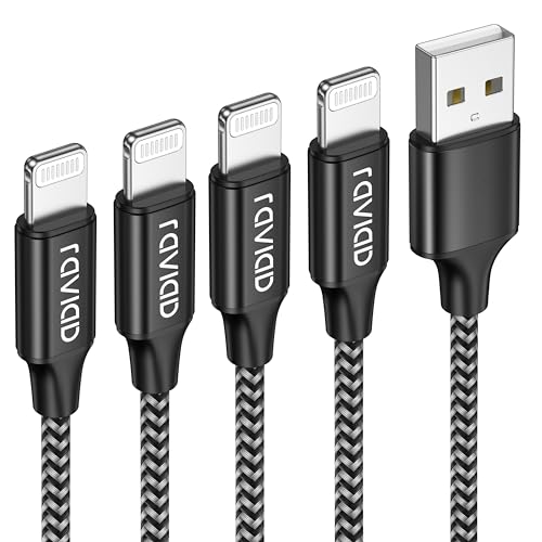 iPhone Ladekabel, Lightning Kabel [4Pack 0.3M+1M+2M+3M] iPhone Kabel Nylon USB Ladekabel für iPhone...