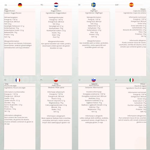 Wholefood Earth Roggenflocken - GMO frei - Vegan - Milchfrei - Ohne Zusatz von Zucker, 1 kg