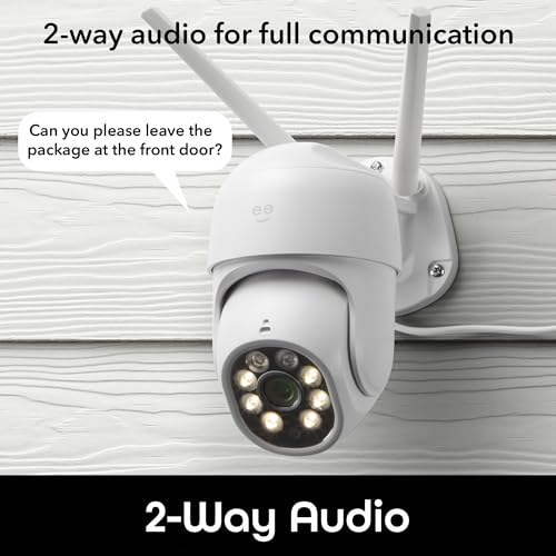 Image of Geeni Lookout Outdoor Auto-Follow Security Camera 2K Quad HD, Spotlight | Weatherproof, motion detection, compatible with Alexa and Google Home