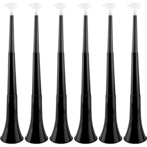 6 Pieces Collapsible Stadium Horn 24 Inch Plastic Trumpet Horn Stadium Horn Noise Maker for Sporting Events Sports Themed Party Supplies (Black) 6 Pieces Collapsible Stadium Horn 24 Inch Plastic Trumpet Horn Stadium Horn Noise Maker for Sporting Events Sports Themed Party Supplies Black