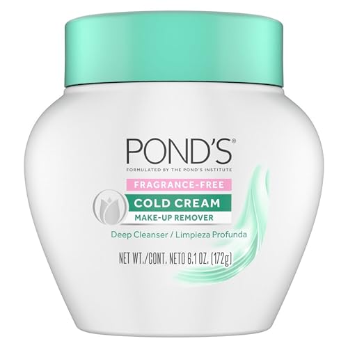 POND&rsquo;S Cold Cream Cleanser, Fragrance-Free &ndash; Moisturizing Makeup Remover & Deep Cleansing Face...