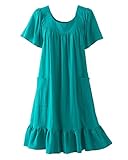 National Crinkle Cotton Dress, Jade, X-Large