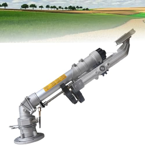 Irrigatore da giardino con spruzzo rotante a 360°, velocità regolabile, include ugello per irrigazione di grandi aree in fattorie, frutteti e forestali