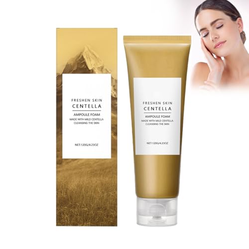 ARHZ 1 Piezas Madagascar Centella Ampolla Espuma, Centella Limpiador Facial, Aceite Limpiador Facial Coreano, Limpieza Profunda, Espuma Rica, Equilibra La Grasa, 120g
