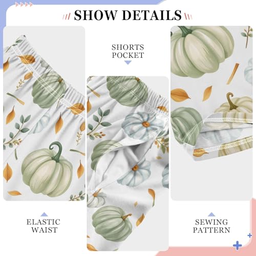 Pajama Pants Lounge Sleep PJ Bottoms Sleepwear Elastic Waist Drawstring S Green Pumpkin4