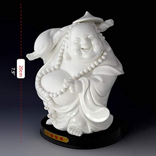 Statue de Bouddha méditant en céramique pour harmonie maison - 6