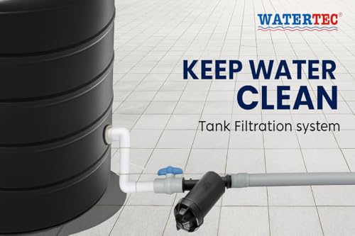 Image of Watertec Water Tank Filter - Heavy Duty Sediment Filter for Overhead Tanks | 25 MM (1 inch) Inlet Sizes | - with 5-Year Warranty