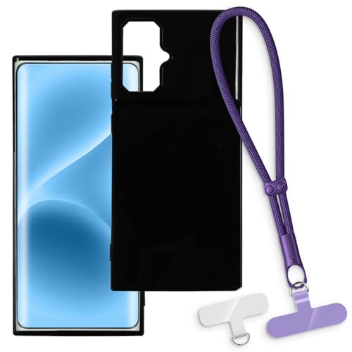 OAGELIM 2-in-1�ی�P�[�X�ƃ��X�g�X�g���b�v MOONDROP MIAD01 5G �Ƃ̌݊������� ���O���\�ȃ��j���[�h�t���d�b�J�o�[�A����~�ߕ����h�~�O���b�v�n���h�� (�u���b�N + �p�[�v��)