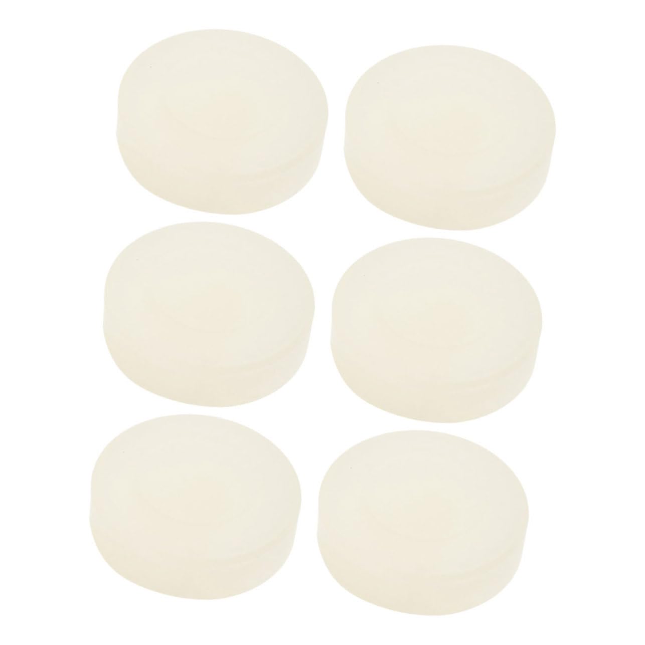 Garneck 6pcs Plastic Hockey Pucks White Hockey Indoor Hockey Puck Ice Hockey