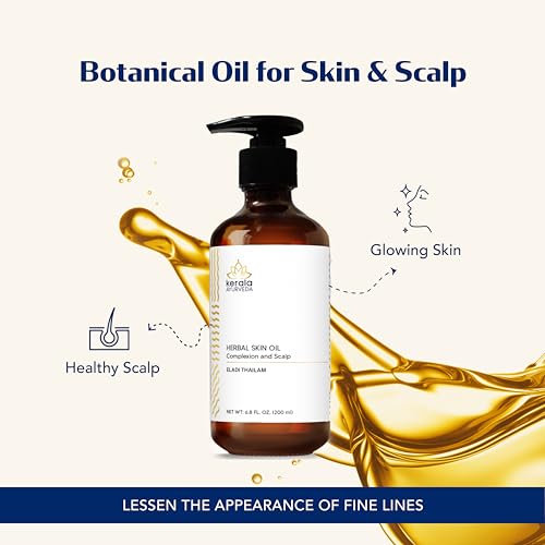 Kerala Ayurveda Herbal Skin Oil (Eladi Thailam) - Sesame Oil Based Ayurvedic Massage Oil for Radiant Body & Healthy Scalp - Moisturizes Dry Skin & Hair, & Balances Vata and Kapha, 6.76 Fl Oz - Image 6