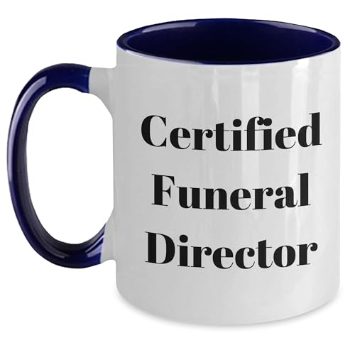Funny Gifts from Friends for Certified Funeral Director - Two Tone Coffee Mug for Mother's Day -  CustomCat