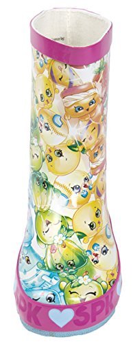 Shopkins Girls Pink Thick Rubber Wellies Snow Boots UK Child Size 124