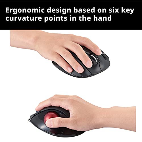 Image of ELECOM EX-G Trackball Mouse, 2.4GHz USB Wireless, Ergonomic Design, Thumb Control, Smooth Precise Tracking Roller Ball, 6 Programmable Buttons, Tilt Scroll, Computer Mice for Laptop PC, Windows & Mac