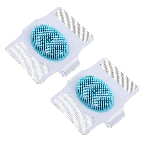 POPETPOP Cat Brush 2pcs Pet Comb for Matted Fur Grooming Tool Pet Massage Comb Deshedding Brush