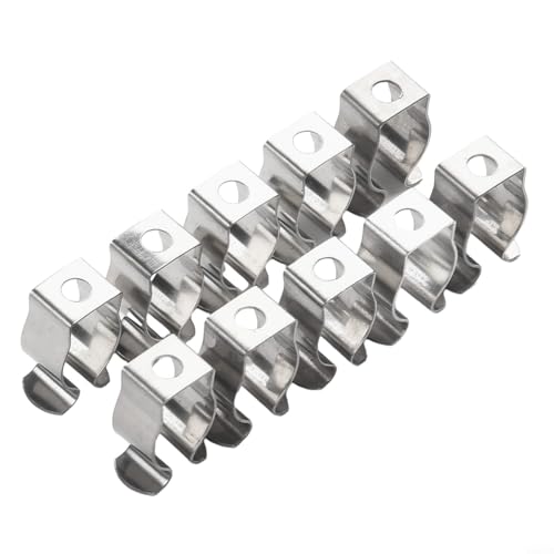 10 Pcs Tool Spring Terry Clips, Spring Clamps Spring Terry Clips Narrow Base Tool Storage Hangers for Garages Sheds Patios Garage (12mm)