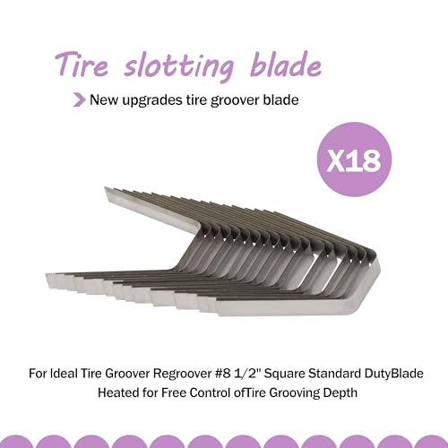 Image of #8 1 /2 Tire Groover Flat Blades, 18 Pack, for Tire Regroover Tool Kit