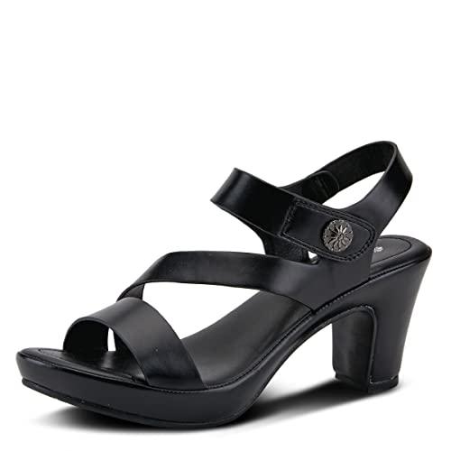 PATRIZIA Spring Step Asymadade Sandals for Women - Low Heel Slip-On Summer Sandals - Ladies Casual Platform Sandal with Hook and Loop