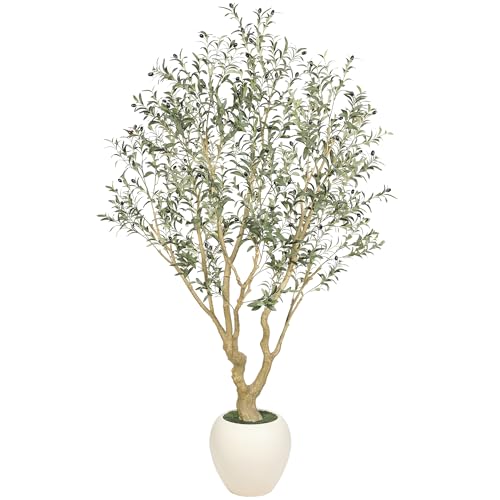 FEELEAD Olive Trees Artificial Indoor 7ft with 15" Exquisite Planter - image 2