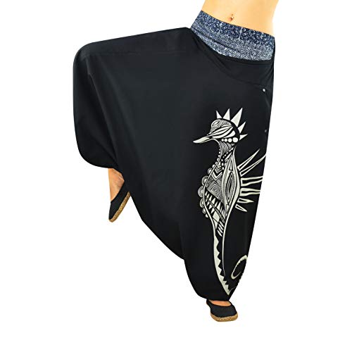 virblatt - Aladinhose Damen | Baumwolle | Goa Hose Haremshose...