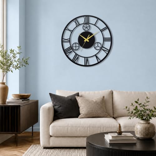 Image of AUROMIN ; THE ART OF INGENUITY Metal Analog Wall Clock for | Living Room, Bedroom, Office, Kitchen, Home (50cm)