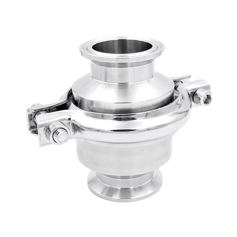 Raccordo sanitario a flusso unidirezionale con valvola di ritegno a tre morsetti in acciaio inossidabile 304, 1 set(63mm 77.5)