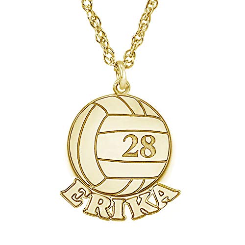 Customized Soccer Basketball Sport Necklace Custom Made with Any Name & Jersey Number