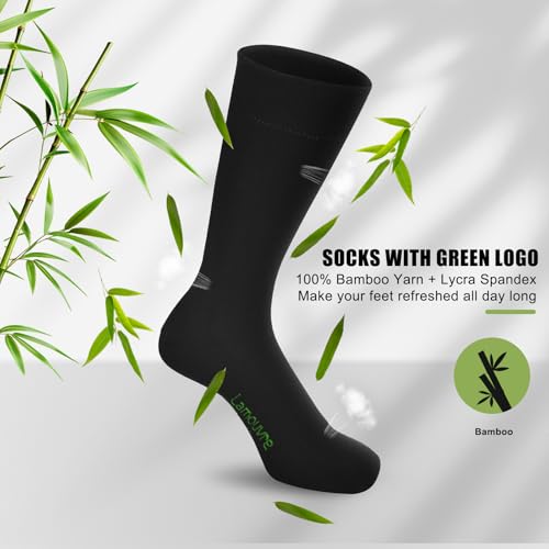 7 Pairs Bamboo Wool Cotton Crew Socks Black Business Dress Socks for Men and Women Super Soft And Breathable3