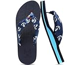 KuaiLu Flip Flops Women Yoga Foam Ladies Comfort Arch Support Summer Beach Casual Thong Sandals Silk blue Size 8.5