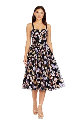 Image of Dress The Population Women's Nessa Fit and Flare Midi Dress