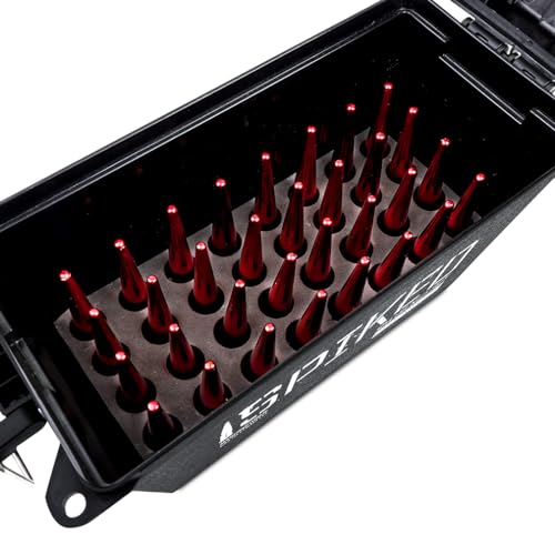 Image of Mishimoto Spiked Lug Nuts, M12x1.5, 20-PC Set, Red
