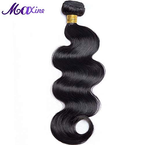 Maxine 9A Grade Brazilian Virgin Body Wave 1 Bundle Hair Weft Cheap 100% Unprocessed Human Hair Weave Extensions Natural Black Color 95-100g/pc(10 Inch)