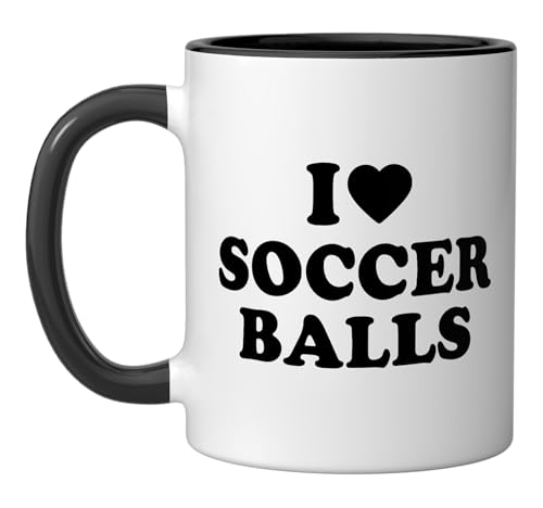 Taza cerámica I Love Soccer Balls 11 oz miniatura 1