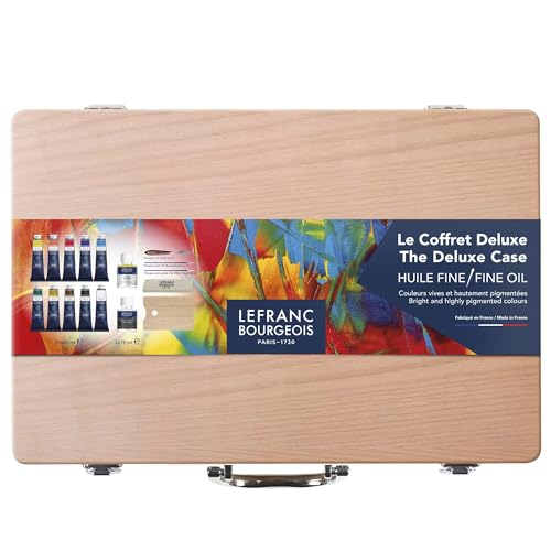Lefranc Bourgeois Huile Fine Coffret Bois Deluxe, Assortiment