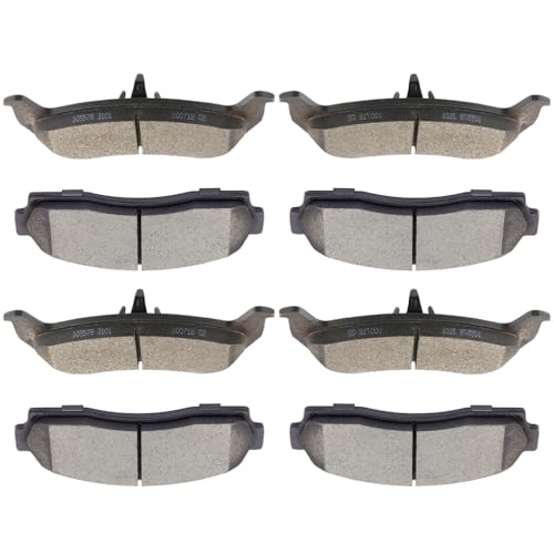 Image of SCITOO D833 D932 8PCS Front Ceramic Rear Semi-Metal Brake Pad Sets | Fit 2010-2011 For Ford For For Ranger 2.3L,2010-2011 For For Ranger 4.0L,2010 For Mazda For For B2300 2.3L