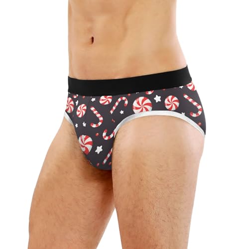 Men's Underwear Briefs Comfort Soft Stretch Classic Fit Candy Cane Round Lollipop Briefs with Contour Pouch4