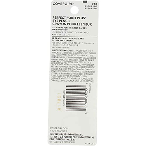 Lápiz delineador de ojos CoverGirl, Espresso, pack 10 miniatura 5