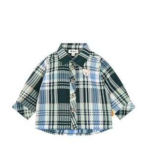 Steiff Hemd Langarm EU Größe 62 Atlantic deep, Jungen-Hemd mit Kragen, Babyhemd, schick und bequem, lockere und Bequeme Passform, waschmaschinenfest